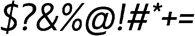 Regular Italic otf (400) Font OTHER CHARS
