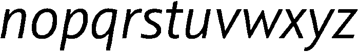 Regular Italic otf (400) Font LOWERCASE