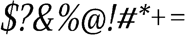 Regular Italic otf (400) Font OTHER CHARS