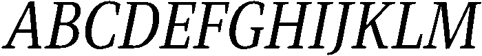 Regular Italic otf (400) Font UPPERCASE