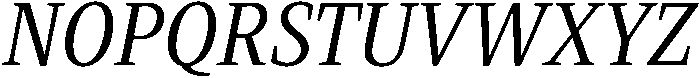 Regular Italic otf (400) Font UPPERCASE