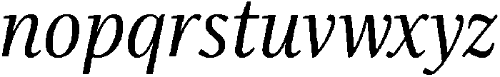 Regular Italic otf (400) Font LOWERCASE