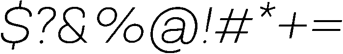Regular Italic otf (400) Font OTHER CHARS