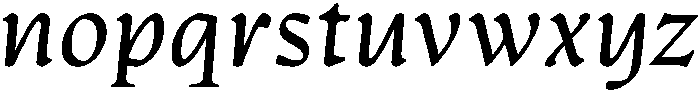 Regular Italic otf (400) Font LOWERCASE