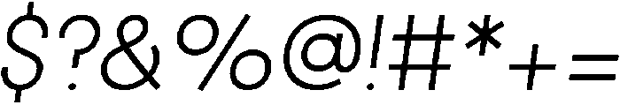 Regular Italic otf (400) Font OTHER CHARS