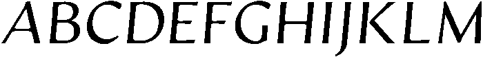 Regular Italic otf (400) Font UPPERCASE
