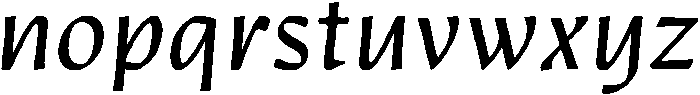 Regular Italic otf (400) Font LOWERCASE