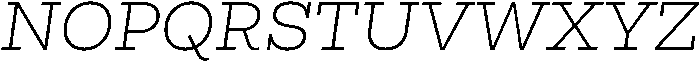 Regular Italic otf (400) Font UPPERCASE