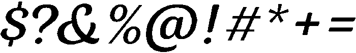 Regular Italic otf (400) Font OTHER CHARS