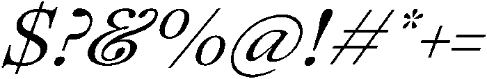 Regular Italic otf (400) Font OTHER CHARS