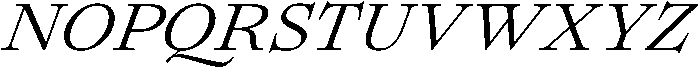 Regular Italic otf (400) Font UPPERCASE