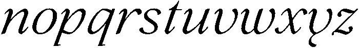 Regular Italic otf (400) Font LOWERCASE