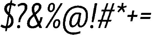 Regular Italic otf (400) Font OTHER CHARS