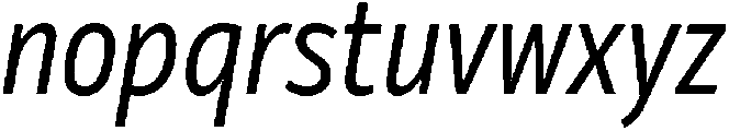 Regular Italic otf (400) Font LOWERCASE