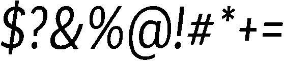 Regular Italic otf (400) Font OTHER CHARS