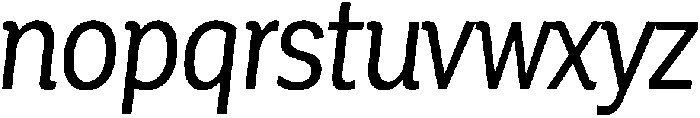 Regular Italic otf (400) Font LOWERCASE