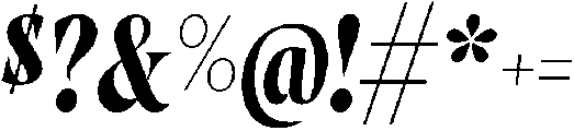 Regular Italic otf (400) Font OTHER CHARS