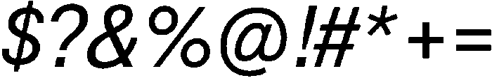 Regular Italic otf (400) Font OTHER CHARS