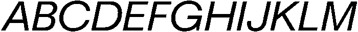 Regular Italic otf (400) Font UPPERCASE