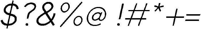 Regular Italic otf (400) Font OTHER CHARS