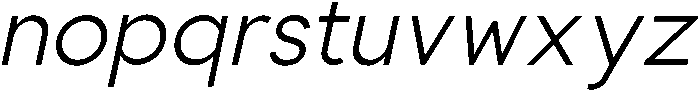 Regular Italic otf (400) Font LOWERCASE