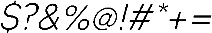 Regular Italic otf (400) Font OTHER CHARS