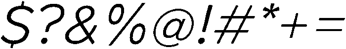 Regular Italic otf (400) Font OTHER CHARS