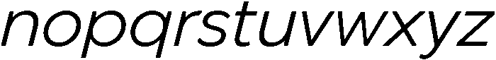 Regular Italic otf (400) Font LOWERCASE