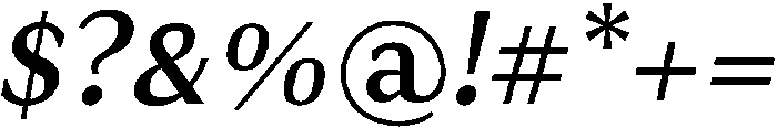 Regular Italic otf (400) Font OTHER CHARS