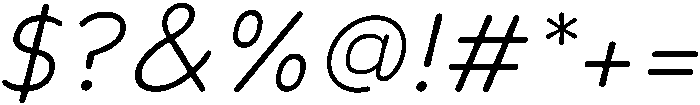 Regular Italic otf (400) Font OTHER CHARS