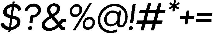 Regular Italic otf (400) Font OTHER CHARS