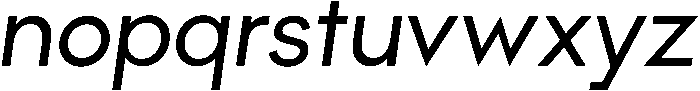 Regular Italic otf (400) Font LOWERCASE