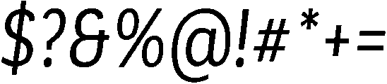 Regular Italic otf (400) Font OTHER CHARS