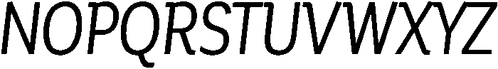 Regular Italic otf (400) Font UPPERCASE