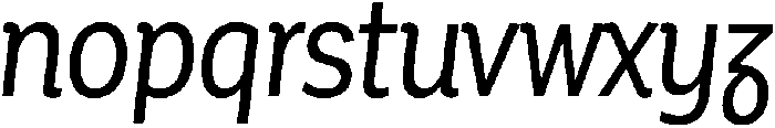 Regular Italic otf (400) Font LOWERCASE