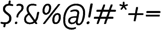 Regular Italic otf (400) Font OTHER CHARS