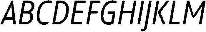 Regular Italic otf (400) Font UPPERCASE