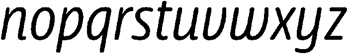 Regular Italic otf (400) Font LOWERCASE