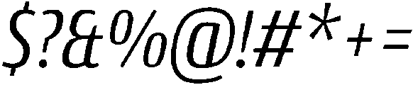 Regular Italic otf (400) Font OTHER CHARS
