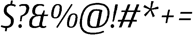 Regular Italic otf (400) Font OTHER CHARS