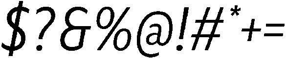 Regular Italic otf (400) Font OTHER CHARS