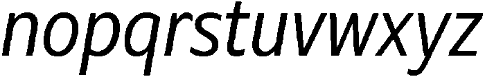 Regular Italic otf (400) Font LOWERCASE