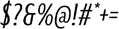 Regular Italic otf (400) Font OTHER CHARS