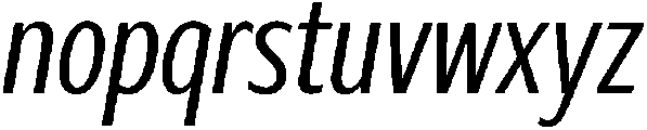 Regular Italic otf (400) Font LOWERCASE