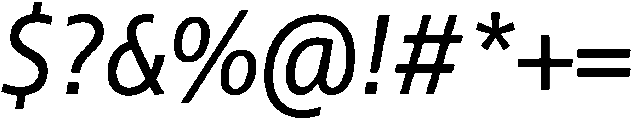 Regular Italic otf (400) Font OTHER CHARS