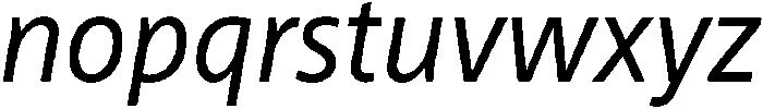 Regular Italic otf (400) Font LOWERCASE