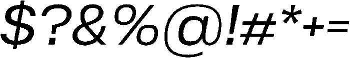 Regular Italic otf (400) Font OTHER CHARS