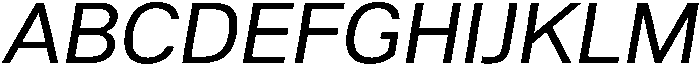 Regular Italic otf (400) Font UPPERCASE