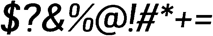 Regular Italic otf (400) Font OTHER CHARS