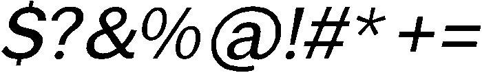 Regular Italic otf (400) Font OTHER CHARS